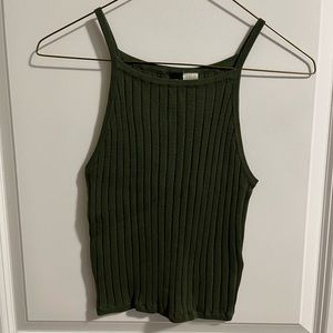 Green crop top